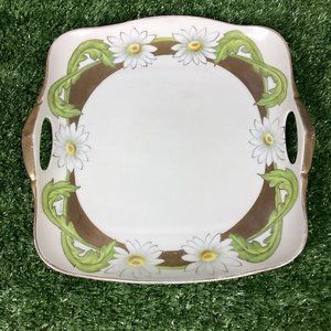 Antique Bavaria Porcelain Hand Painted Daisy Platter Small